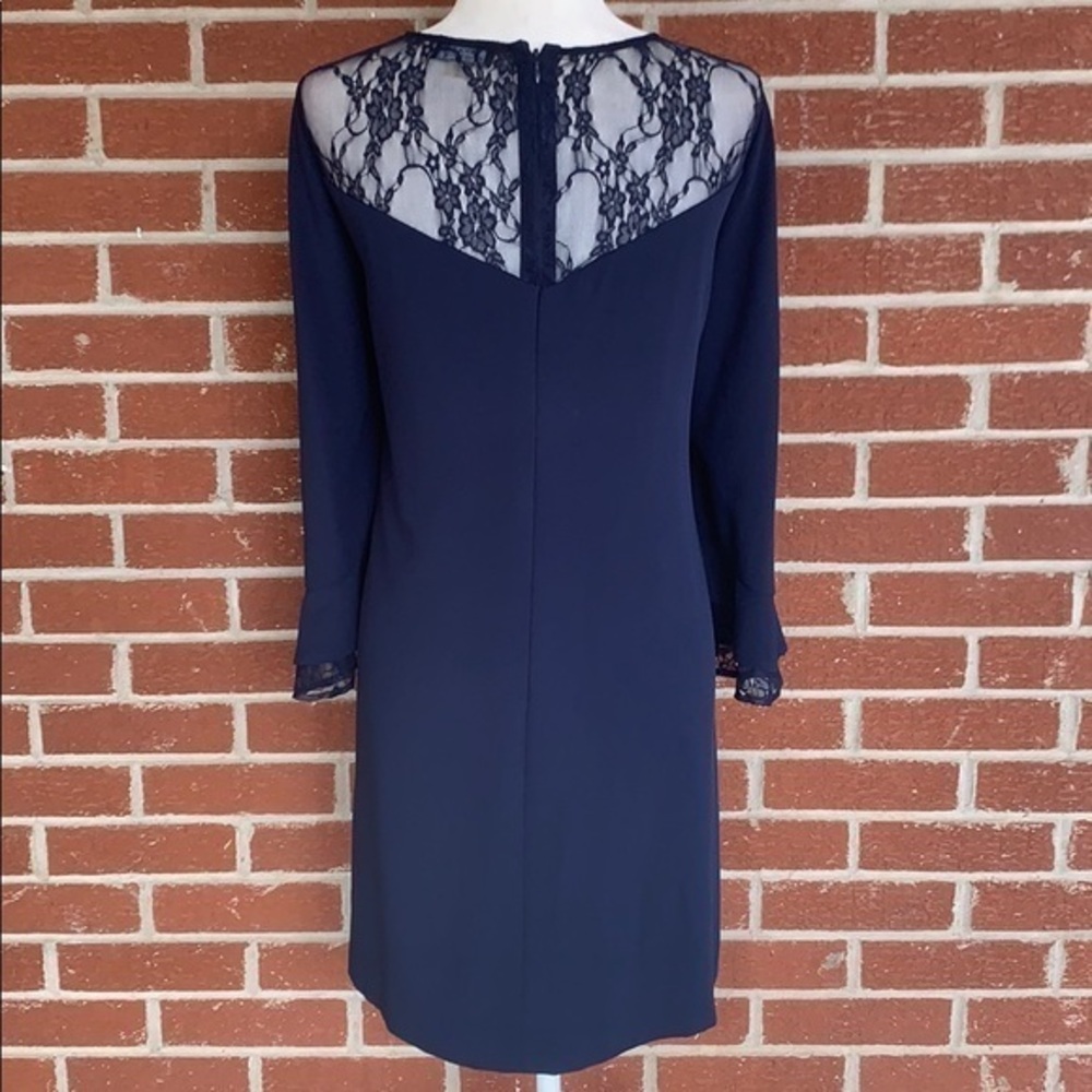 Tahari lace backed dress
